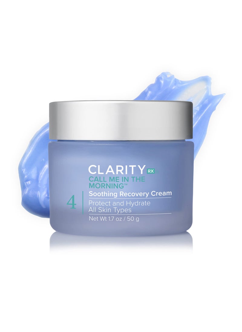 ClarityRx - ClarityRx Call Me In The Morning Soothing Recovery Facial Cream, Natural Plant-Based Face Moisturizer with Skin-Protecting Antioxidants, Paraben & Cruelty Free Skin Care (1.7 oz) - Image 1