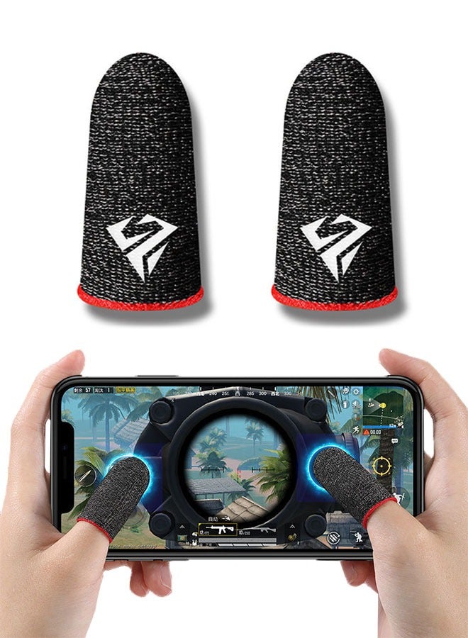 Ant Gaming Finger Sleeves for Mobile Gaming, Gamer Thumb Sleeves Mobile Gaming Stabilizer Compression Support Sleeve, Sweat Absorbing Odorless Breathable Seamless Finger Sleeve for PUBG and Other Games Pl  - Image 1