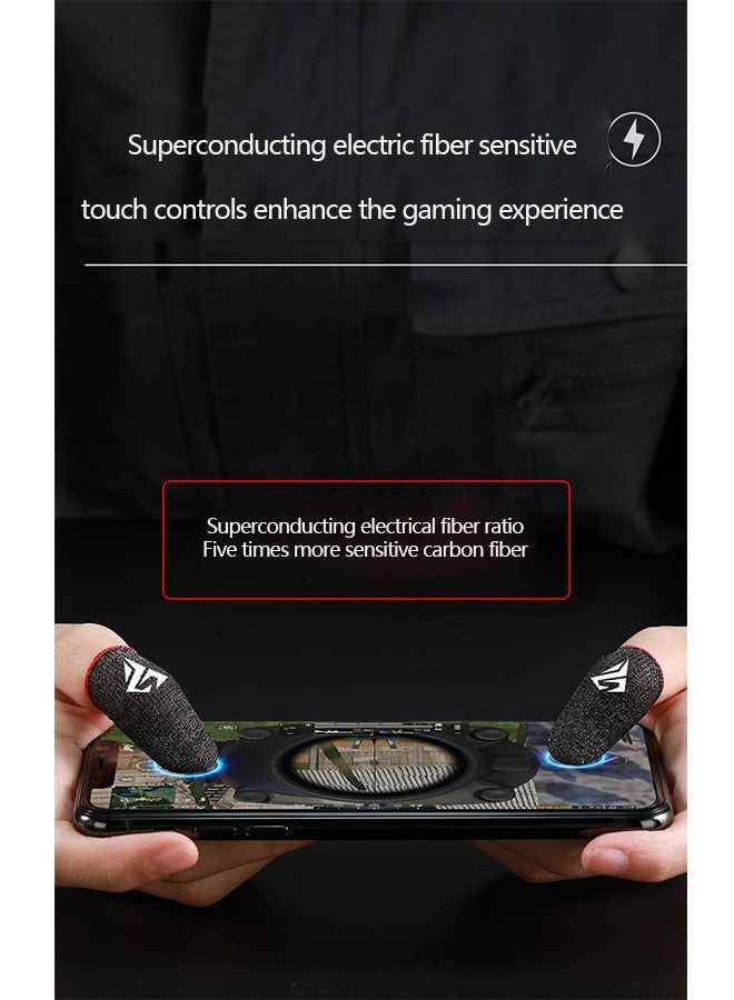 Ant Gaming Finger Sleeves for Mobile Gaming, Gamer Thumb Sleeves Mobile Gaming Stabilizer Compression Support Sleeve, Sweat Absorbing Odorless Breathable Seamless Finger Sleeve for PUBG and Other Games Pl  - Image 2