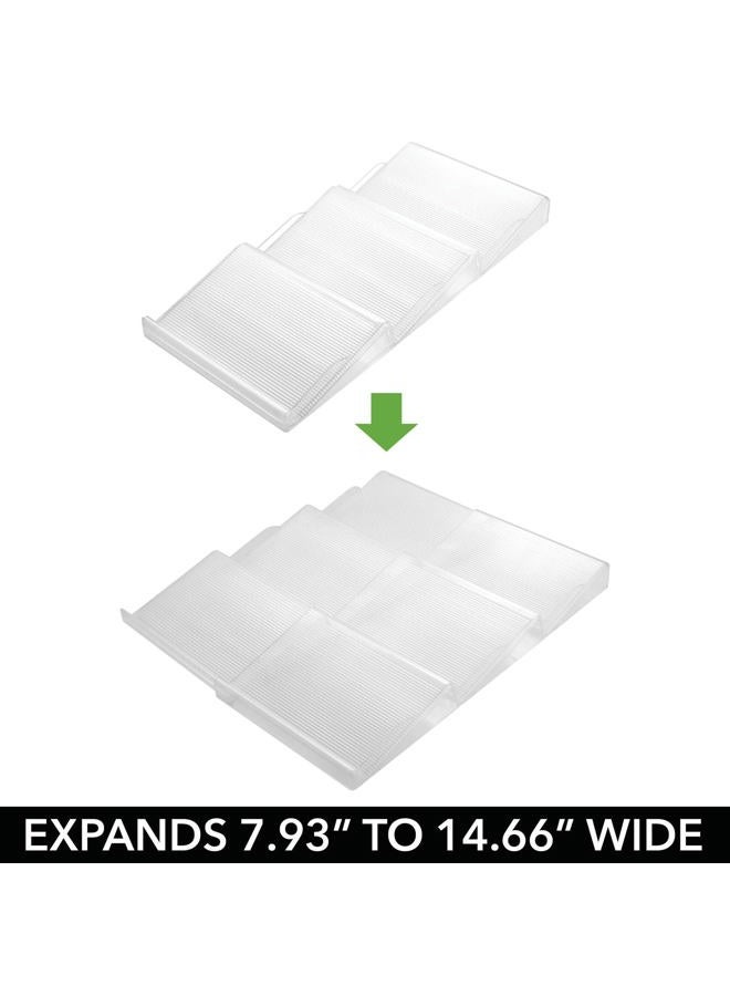 mDesign Spice Drawer - Pull Out Spice Organiser for a Tidy Kitchen - 3 Tier Spice Storage for Jars and Packets - Avoid Clutter in your Kitchen & Enjoy Stress Free Cooking - Transparent - Image 4