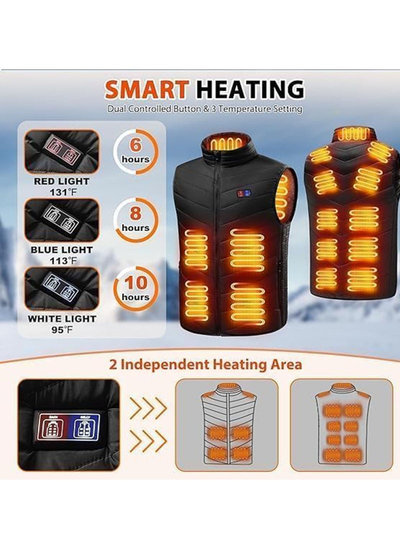 general 15-zone heated thermal vest, lightweight soft polar liner thermal vest, smart electric light thermal jacket - Image 2