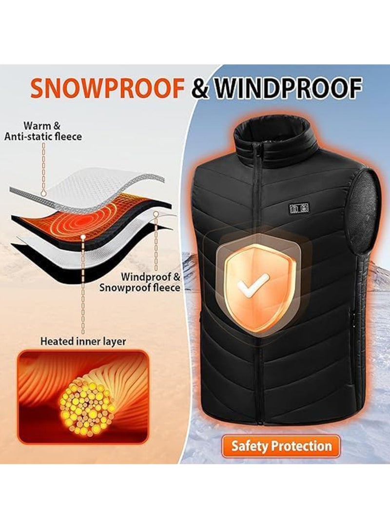 general 15-zone heated thermal vest, lightweight soft polar liner thermal vest, smart electric light thermal jacket - Image 4