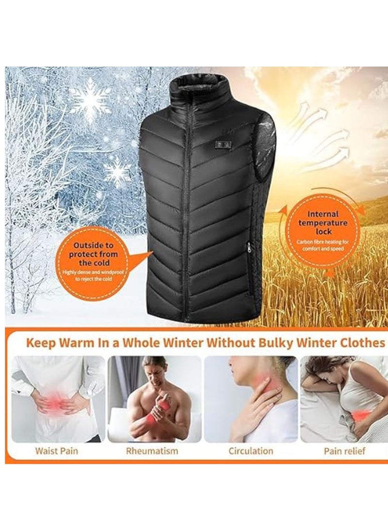 general 15-zone heated thermal vest, lightweight soft polar liner thermal vest, smart electric light thermal jacket - Image 5