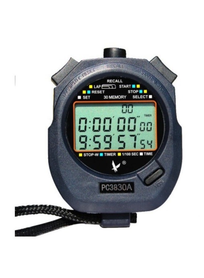 Generic Tianfu Stopwatch PC3830A PC3860 Professional Fitness Sports Special Sports Timer Waterproof 3830-Display Accuracy:Tianfu 3830A - Image 2