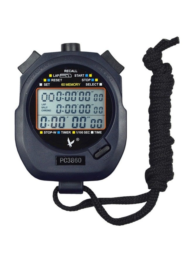 Generic Tianfu Stopwatch PC3830A PC3860 Professional Fitness Sports Special Sports Timer Waterproof 3830-Display Accuracy:Tianfu 3830A - Image 4