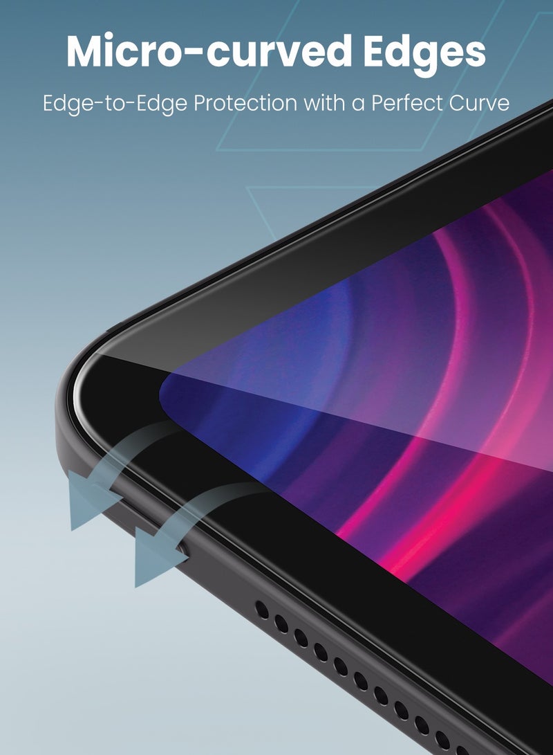 Moxedo Ultra Shield Tempered Glass Screen Protector HD Clear 9H Hardness Micro Curved Edges with Installation Guide Compatible with    iPad 12.9 2022 - Image 4