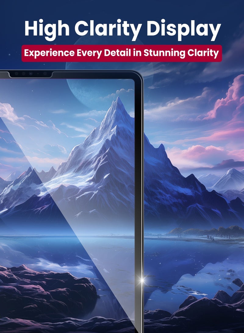 Moxedo Ultra Shield Tempered Glass Screen Protector HD Clear 9H Hardness Micro Curved Edges with Installation Guide Compatible with    iPad 12.9 2022 - Image 3