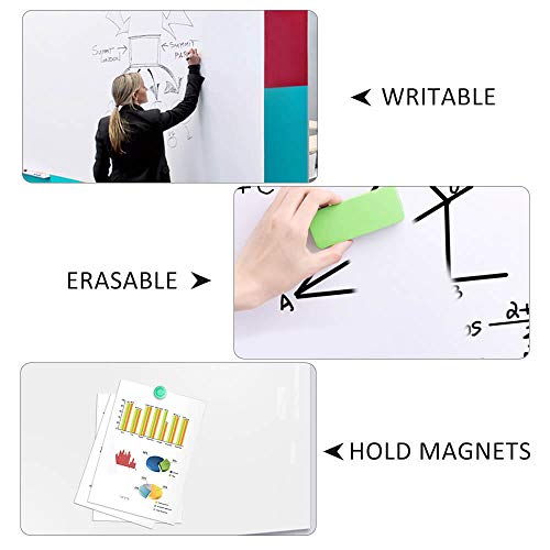 ZHIDIAN Magnetic Whiteboard Sticker for Wall/Door, 36" x 24" Large Self Adhesive White Board Wallpaper, Whiteboard Contact Paper, Large Dry Erase Sheet/Film for Office/Home/School - Image 4