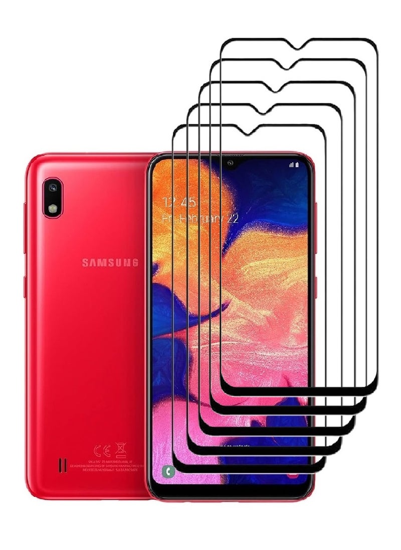 AINA 5 Pieces Tempered Glass Screen Protector 5D Designed For Samsung Galaxy A10e Full Glue Edge to Edge Full Screen Coverage And Bubble Free - Image 1