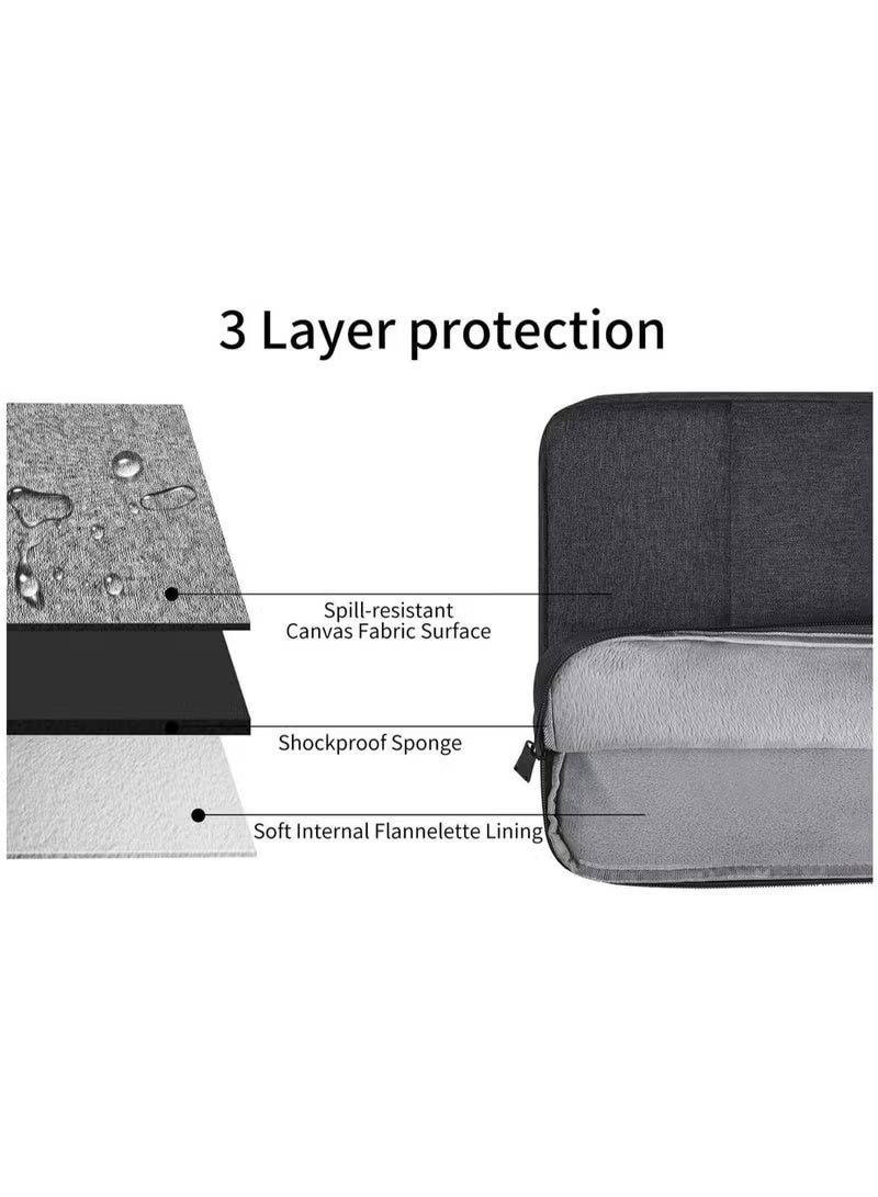 COYO 15.6 inch Laptop Sleeve, Durable Briefcase Cover Shockproof Protective Sleeve, Handbags Portable Laptop Bag for 15.6 Inch Notebook Computer Case with Front Pocket, Grey - Image 4