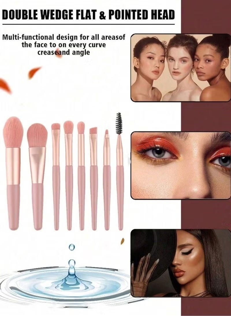 15-Piece Makeup Organizer: 1 Makeup Bag, 8 Mini Travel Brushes, 1 Hair Tie, 3 Beauty Blenders. Portable Makeup Set for Eyeshadows, Liquid Eyeliner, Lipstick, Lash Glue & More. Travel Cosmetic Organizer (Color May Vary) - Image 2