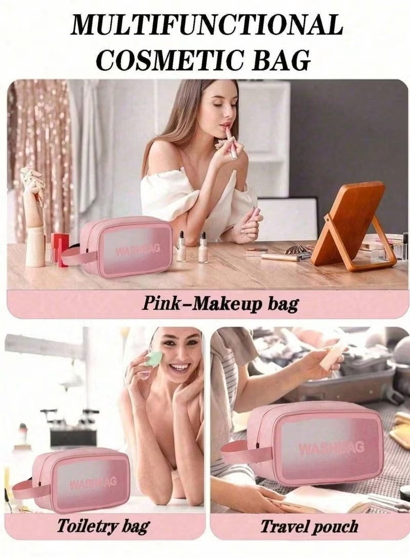 15-Piece Makeup Organizer: 1 Makeup Bag, 8 Mini Travel Brushes, 1 Hair Tie, 3 Beauty Blenders. Portable Makeup Set for Eyeshadows, Liquid Eyeliner, Lipstick, Lash Glue & More. Travel Cosmetic Organizer (Color May Vary) - Image 3