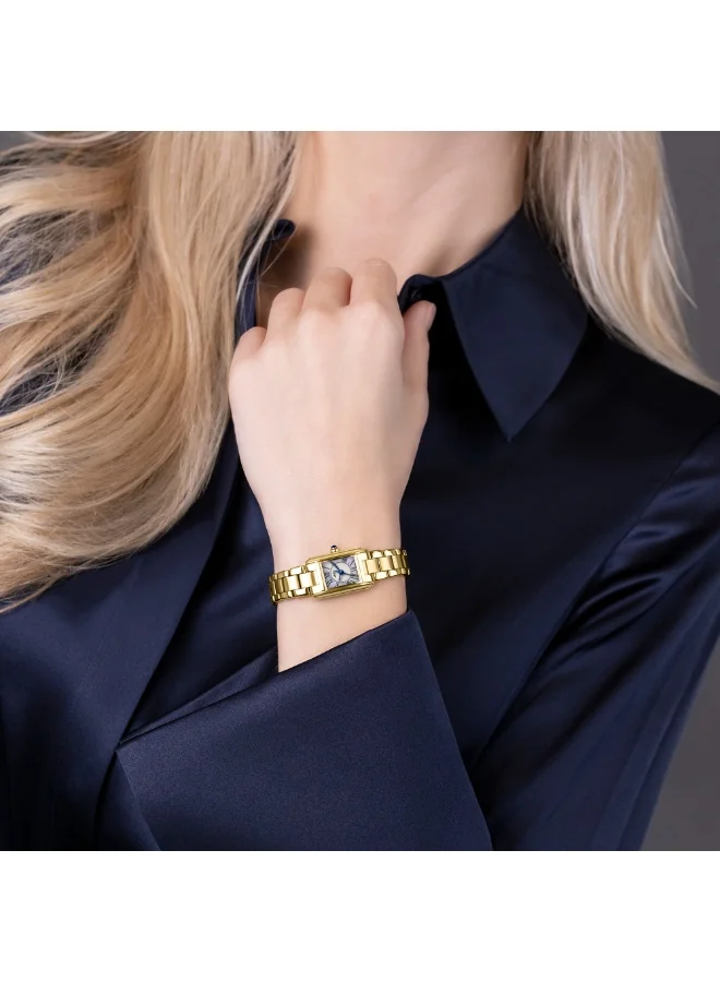 Rotary  Rotary Ladies Heritage Astoria Mother Of Pearl Dial Rectangular Gold Plated Stainless Steel Bracelet Watch - RLB10026/70 for Women | Best Price UAE
