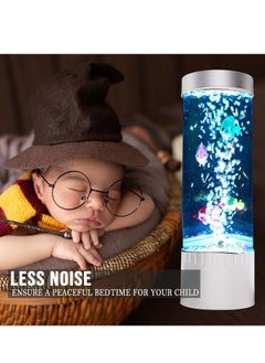 ELTRAZONE Bubble Fish Lava Lamp | Desktop Sensory LED Bubble Lamp | Color Changing Aquarium lamp | Artificial Fish Tank with Moving Fish, Sea Horse, Jellyfish | Gift for Kids, Adults, ADHD & Autism  - Image 2