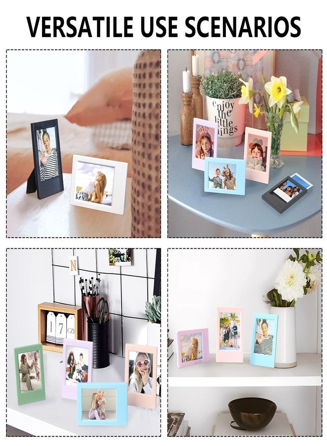 إطار صور صغير من WOGOZAN مقاس 2x3 لكاميرات Fujifilm Instax Mini 12/11/99/41/40/SE/EVO Classic Polaroid، مقاس 2.15x3.4 بوصة، بحجم محفظة الصور، مع طبقة واقية (ملون) (عبوة من 7 قطع) - Image 4