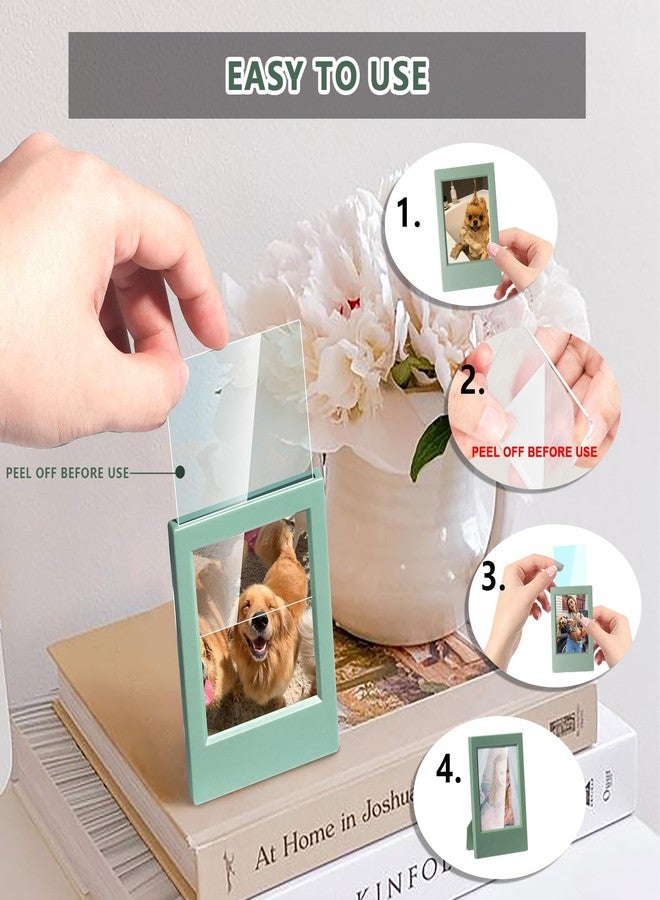 إطار صور صغير من WOGOZAN مقاس 2x3 لكاميرات Fujifilm Instax Mini 12/11/99/41/40/SE/EVO Classic Polaroid، مقاس 2.15x3.4 بوصة، بحجم محفظة الصور، مع طبقة واقية (ملون) (عبوة من 7 قطع) - Image 5