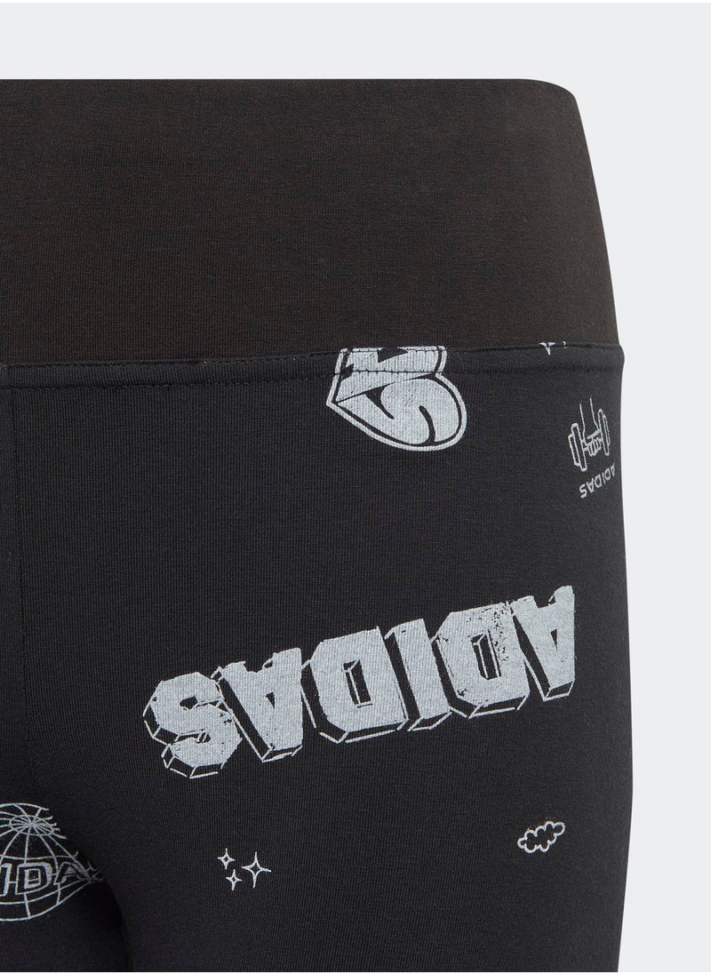 Adidas - Brand Love Allover Print Leggings Kids - Image 1