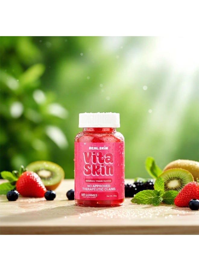 vita glutathione gummies Whitening Anti-Aging Skin Brightening Hair,Skin &Nail Health Real Skin Real Skin Vita