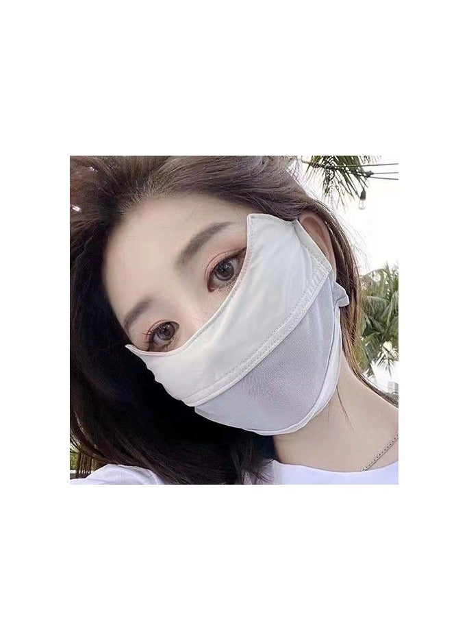 Goolsky Summer UV Protection Face Mask for Women Breathable Eye Shield Nylon Mesh Ice Silk Outdoor Cycling Veil  - Image 2