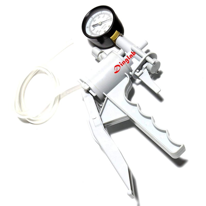 Dinglab Lab Hand-held Vacuum Pump,Handle Vacuum Pressure Suction Pumps,Max 550mm Hg - Image 1