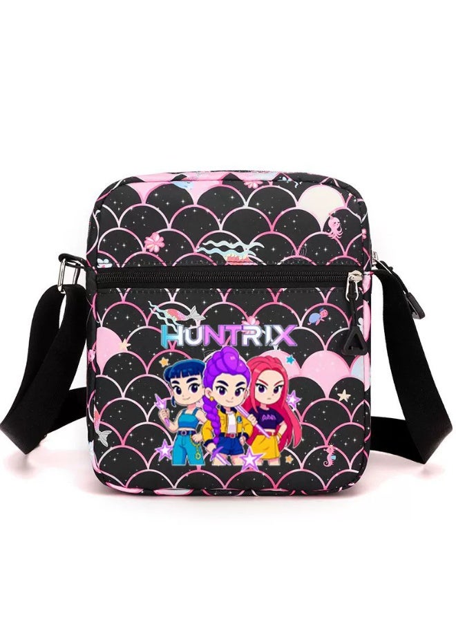 general K-pop Demon Girl Group Print Shoulder Bag for Women Crossbody Bag Schoolbag for Students Campus Bag