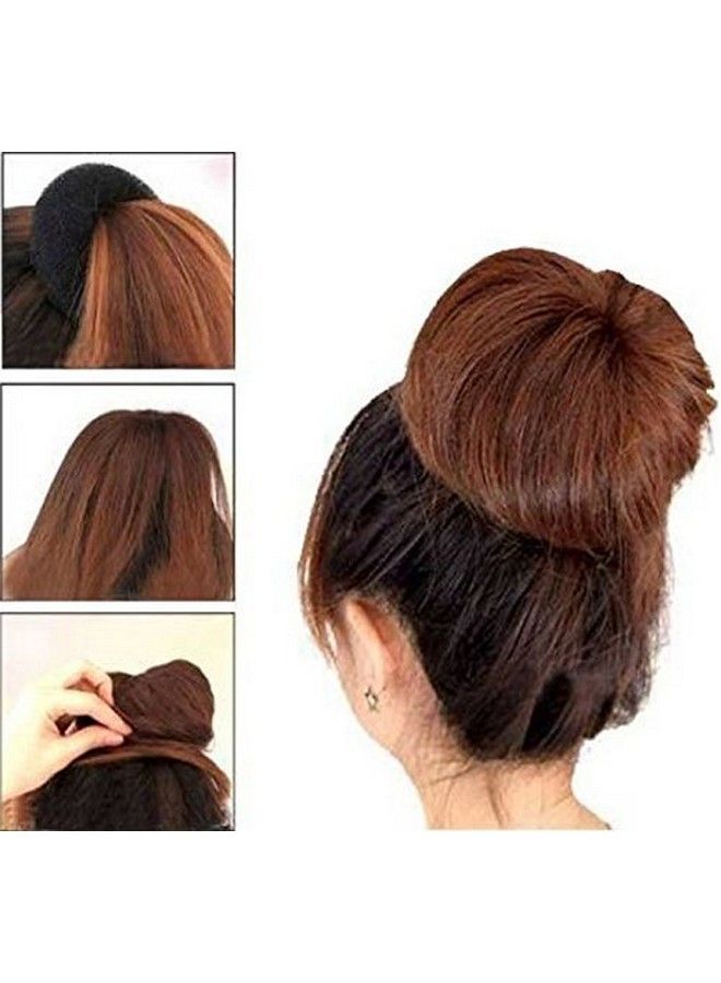 Fully Hair Donuts For Bun Maker Easy To Use Hair Styling Juda Maker Donuts Set Of 3 Pcs Donuts Bun For Women Black 10 Gram Pack Of 1 - Image 5