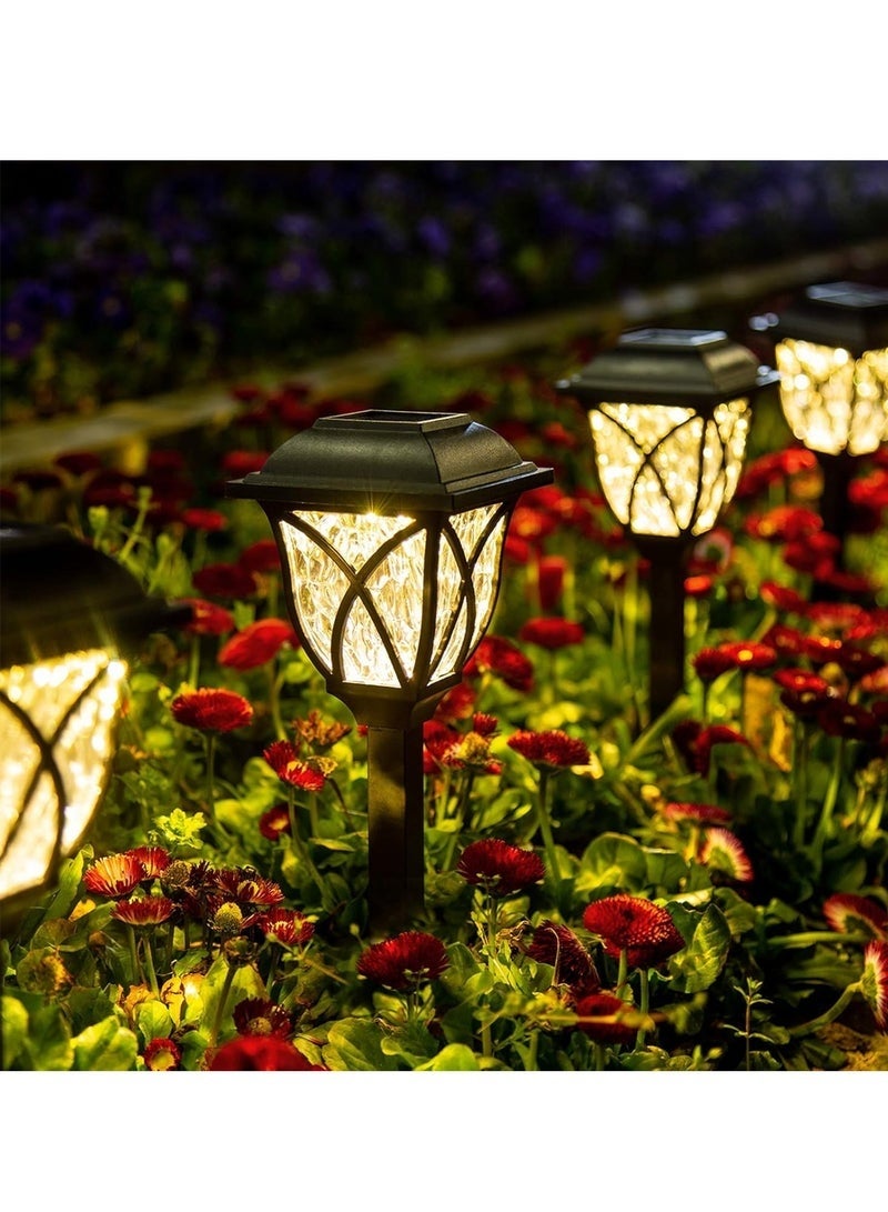 Arabest 4 PCS Solar Pathway Lights, LED Solar Garden Lights Outdoor, Waterproof Solar Powered Path Lights for Yard, Patio, Landscape, Walkway (Warm White) ﻿ - Image 1