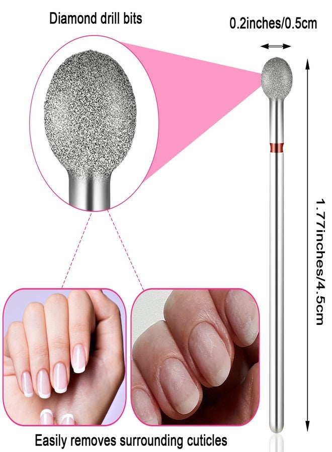 Bremorou 5Pcs Cuticle Bit For Nail Drill Bits Nails Cuticle Drill Bits for Nailsrussian Manicure Drill Bits Russian Manicure Bits Efile Ball Bit for Acrylic Gel Nails Dry Pedicure Shape Remove Tools - Image 2