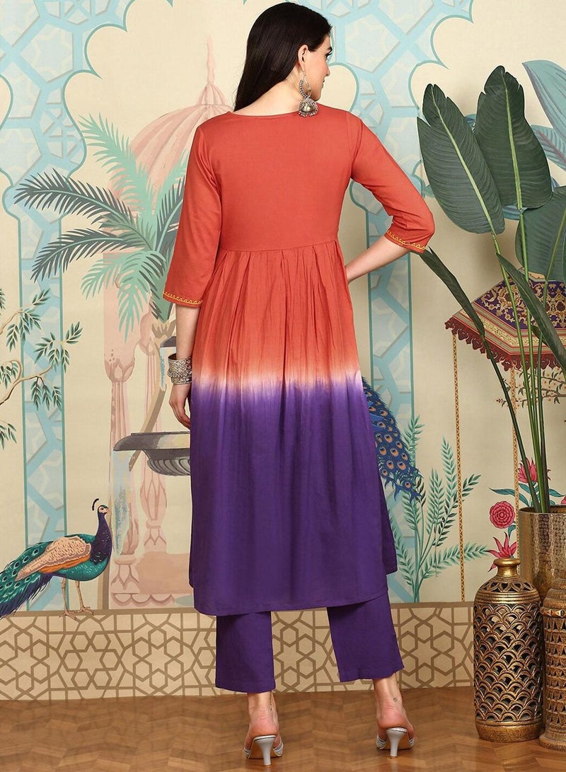 ISHIN Women Multi Cotton 60x60 Kurta Set - Image 5