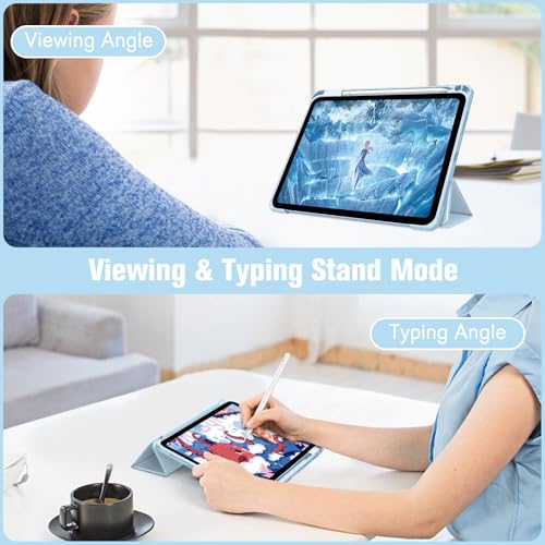 Fintie Hybrid Slim Case for iPad (A16) 11th Generation 11 Inch (2025), iPad 10th Generation 10.9 Inch (2022) - Shockproof Cover with Clear Transparent Back Shell & Pencil Holder, Sky Blue - Image 5