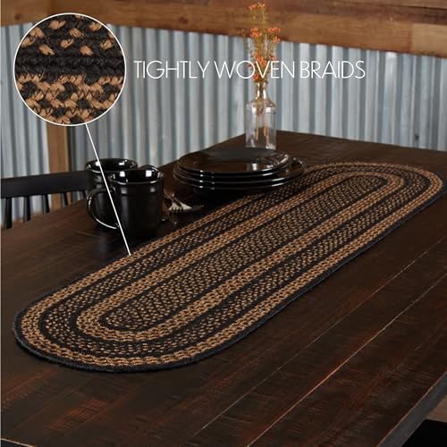 VHC Brands Farmhouse Jute Runner 13x48 Country Kitchen Tabletop Design - Image 4