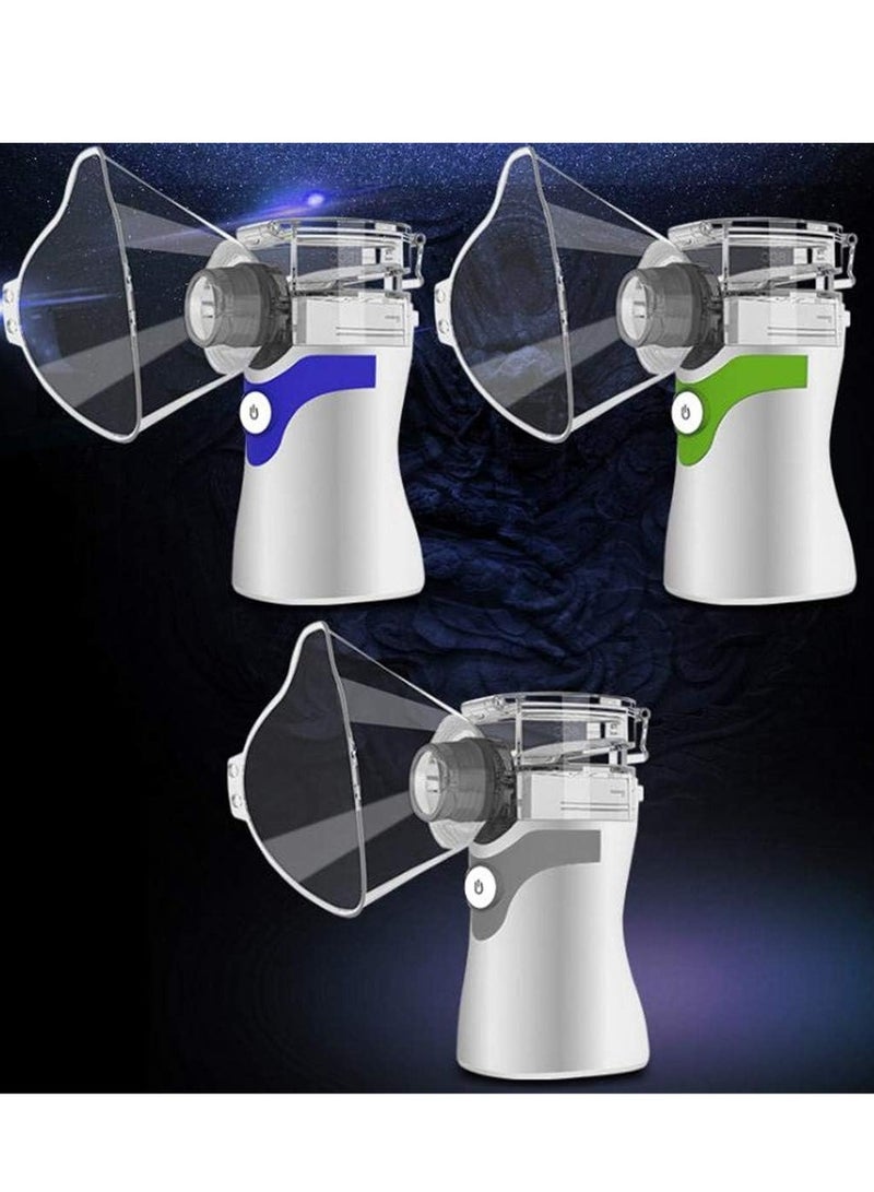 ELTRAZONE Portable Mini Vaporizers Cool Mist Inhaler Handheld Travel Steam Compressor Machine Humidifier for Adults and Kids Mesh Inhalators with Masks (Grey) - Image 2