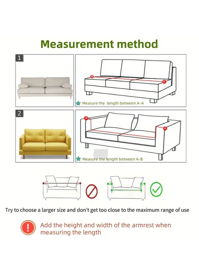 Single Seat Stretchable Black Elastic Sofa Cover With 1 Pillowcase - Image 4