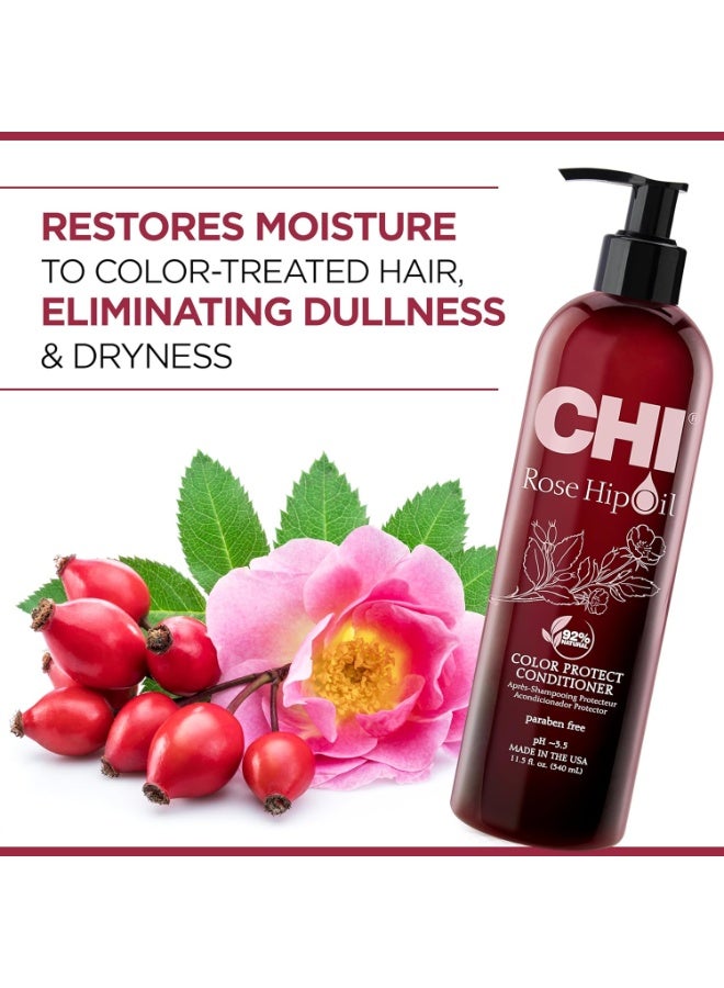 CHI Rose Hip Oil Blend Color Protect Conditioner 340ml - Image 5