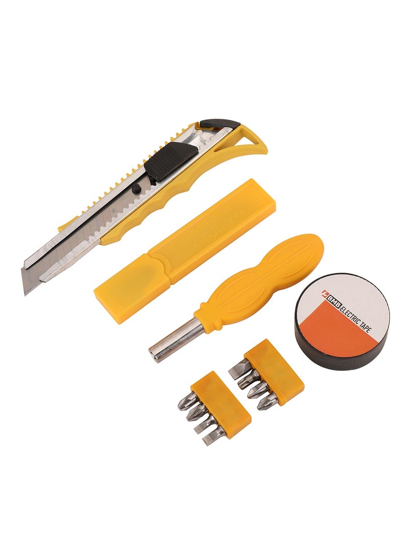 بي إم بي تولز مجموعة ادوات مكونة من 14 قطع مع شريط كهربائي | متعددة الاستخدامات | مجموعة ادوات صناعية | كماشة ومفك براغي | ادوات كهربائية ويدوية - Image 2