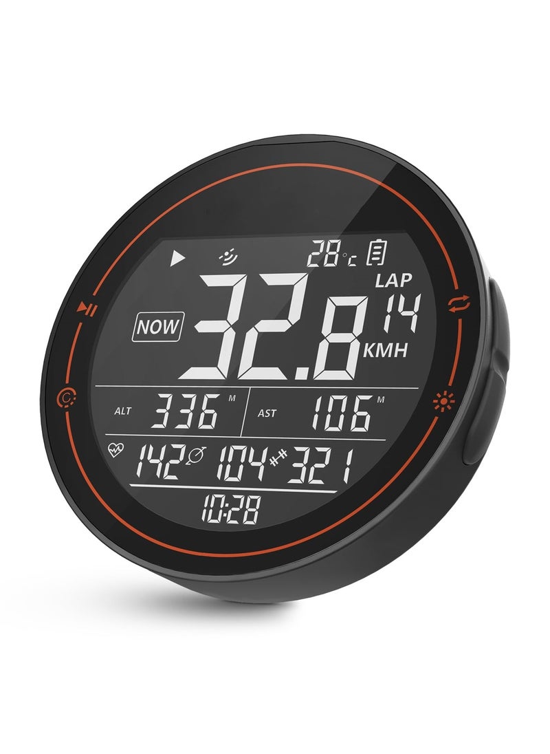 كمبيوتر دراجة GPS مع اتصال ANT+ وبلوتوث، كمبيوتر ركوب الدراجات اللاسلكي ومقياس السرعة ومقياس المسافات، كمبيوتر دراجة مقاوم للماء، جهاز تتبع GPS صغير بشاشة 2.5 بوصة لراكبي الدراجات في الهواء الطلق