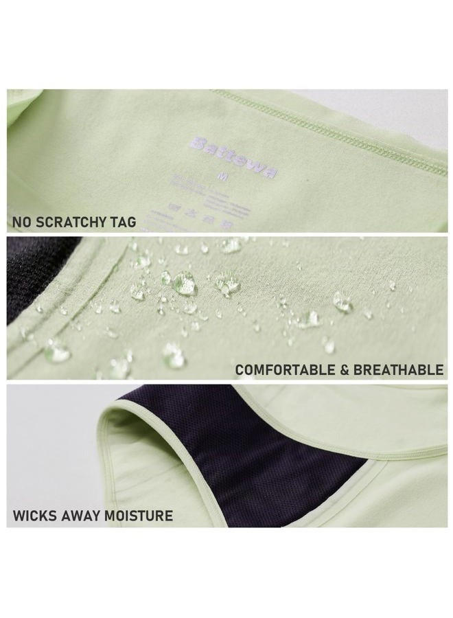BATTEWA Leak Proof Underwear for Women Washable, High Waist Cotton Incontinence Underwear 50ML Bladder Leakage(5Blush, Large, 5 Pack) - Image 5