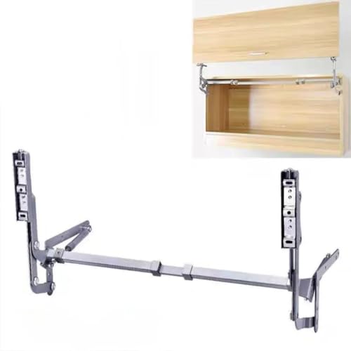 DEEGAA MART Folding Lift-Up Table Hinges and Cabinet Support Stay System – Durable Vertical Swing Pneumatic Arms, Hydraulic Flap Stay Lift Mechanism for Kitchen Cabinet Doors - Image 1