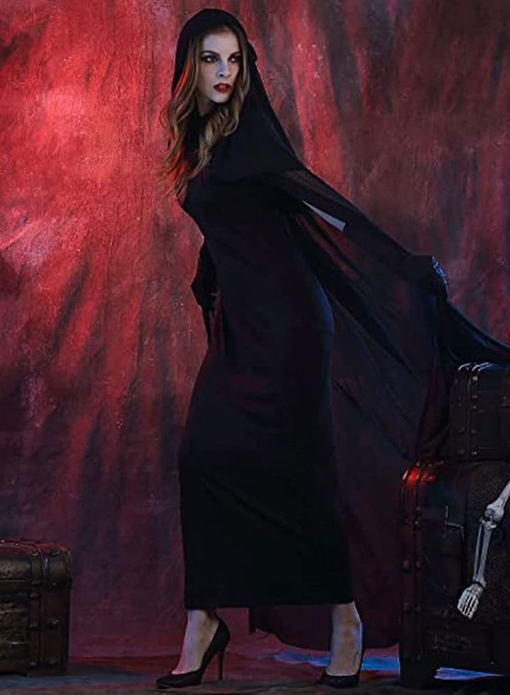 Cosplay Costumes Ghost Bride Costumes Hooded Capes for Women Photography Vintage Dresses Black Wedding Dresses - Image 5