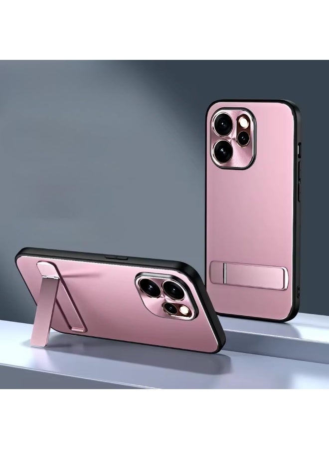 general Luxury Matte Case Compatible with OPPO Reno 15 Pro 5G, Full Coverage Anti-Shock Phone Cover Frosted Matel Protective Shell with Stand