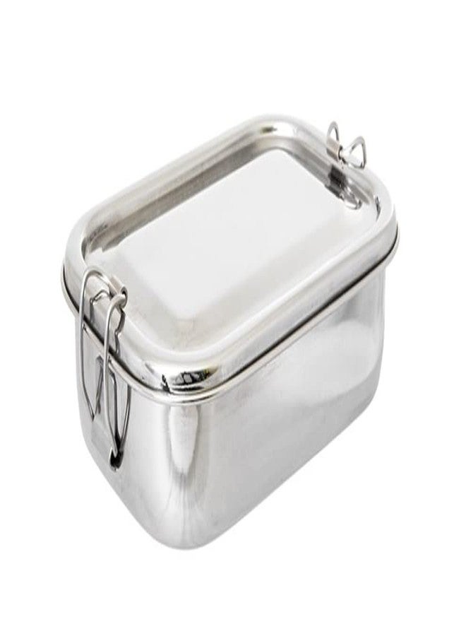 Ikka Lunch Box High Steel Rectangle Heavy Duty Unbreakable Storage Container with Lock Lid Lunch Box for Office-College - 400 ml, Set of 1 - Image 3