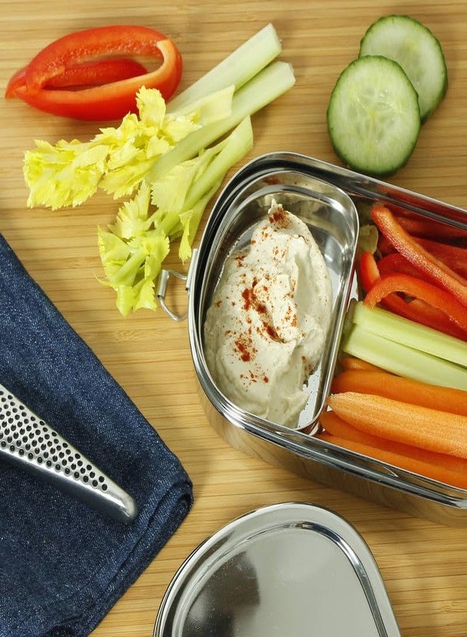 Ikka Lunch Box High Steel Rectangle Heavy Duty Unbreakable Storage Container with Lock Lid Lunch Box for Office-College - 400 ml, Set of 1 - Image 5
