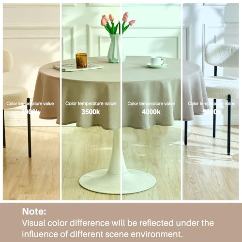 AUSSPVOCT Textured Linen 54 Inch Round Tablecloth Up to 36'' Tables, Waterproof Spill-Proof Fall Table Cloth Wrinkle Free Circle Dining Tablecover for Birthday Farmhouse Easter Holiday Party Decor - Image 5
