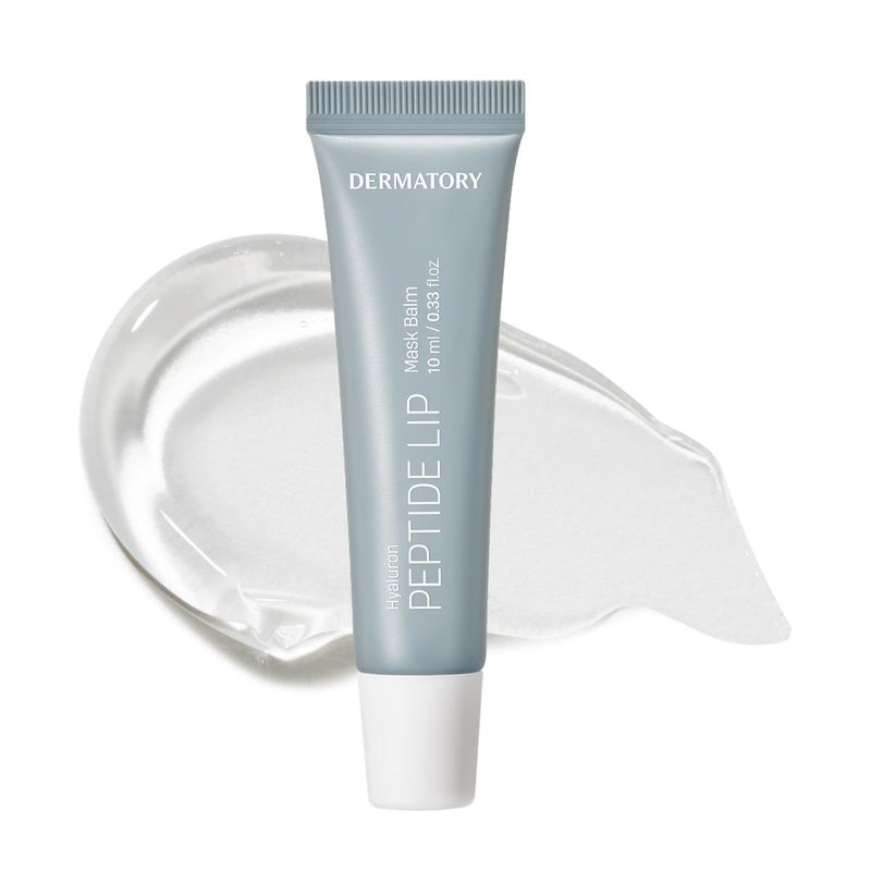 DERMATORY Hyalluron Peptide Volume Lip Mask Balm - Hydrating & Moisturizing Lip Mask for Day & Night Care (10ml) - Image 1