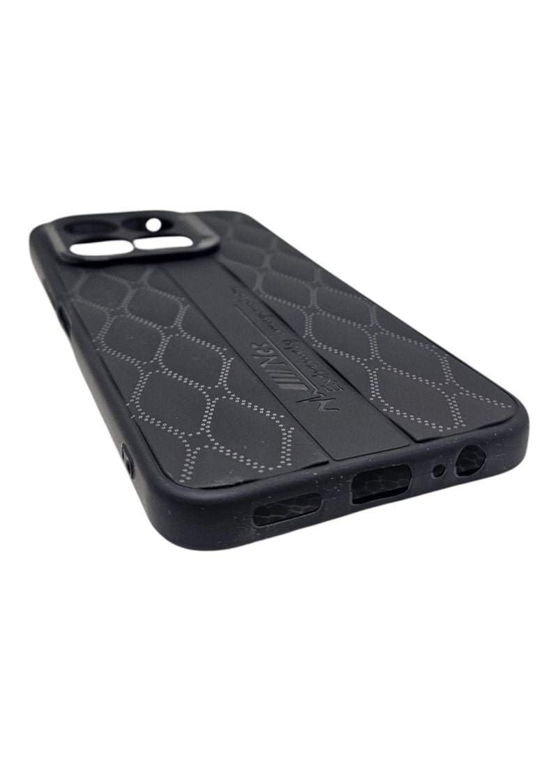 Fashionable Cool Shape Back Cover For Honor X6c - Black - Image 3