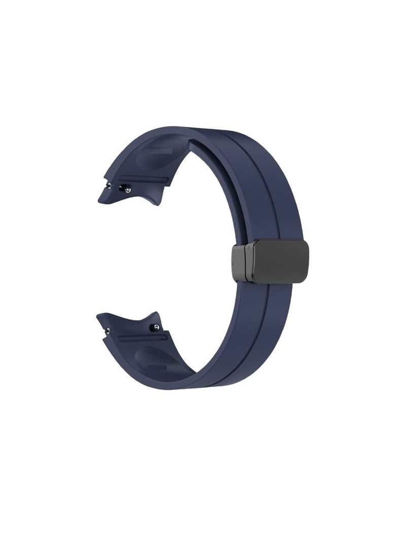 Watch Premium Silicone Strap with Magnetic Closure Compatible with Galaxy Watch 5 44mm / Galaxy Watch 5 Pro 45mm / Galaxy Watch 4 / Watch 4 Classic | Adjustable Silicone Strap blue - Image 2