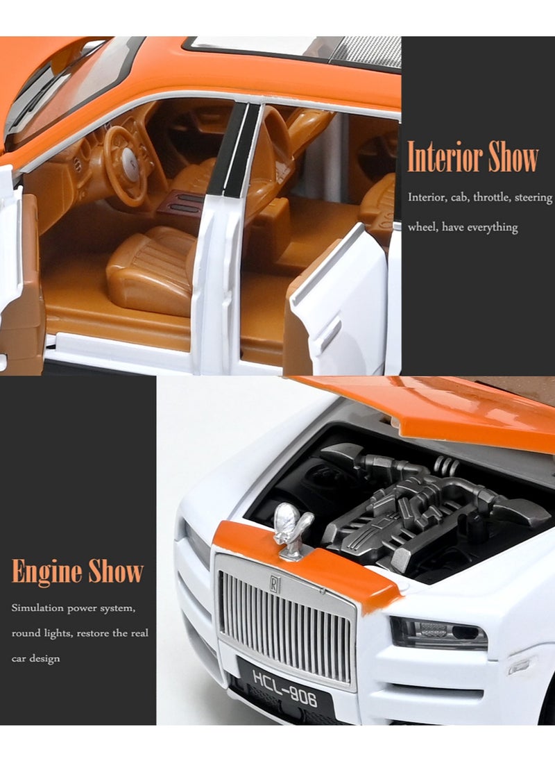 Toyland - 1/22 Scale Simulation Alloy Track Sports Miniature Model Diecast Metal Pull Back Action Car Toy with Light Sound and 6 Openable Doors - Image 1