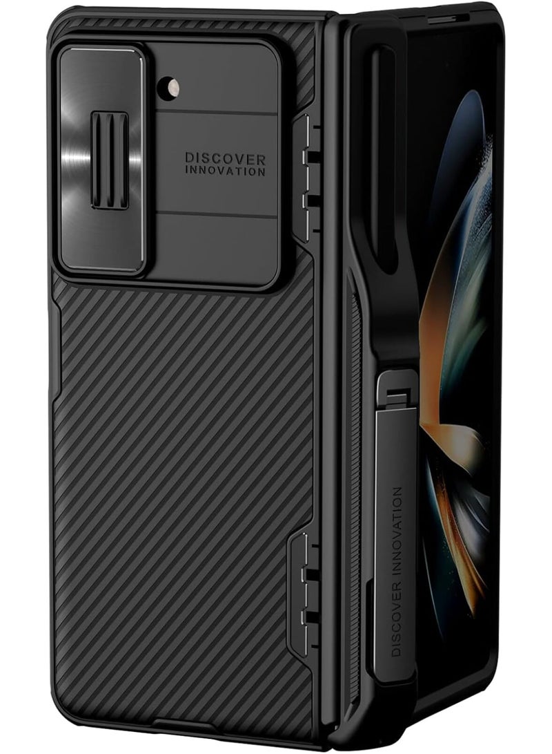 Nillkin CamShield Fold Case with Pen Holder & Stand for Samsung Galaxy Z Fold 5/W24 | Versatile Protection & Built-In Stand - Black - Image 4