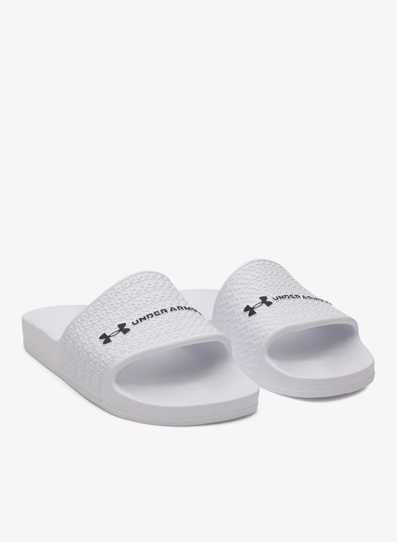 Under Armour White / White / Black UA W ARMR SLIDE LITE for Women | Best Price UAE