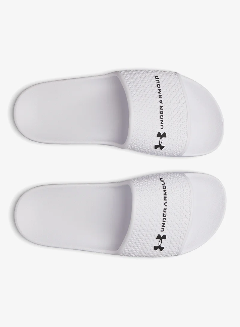 Under Armour White / White / Black UA W ARMR SLIDE LITE for Women | Best Price UAE